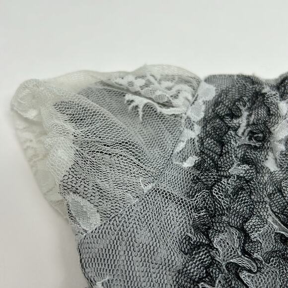 Nanette Baby Infant Girl's White with Gray Tulle Overlay Party Dress 12 Months - Picture 14 of 15